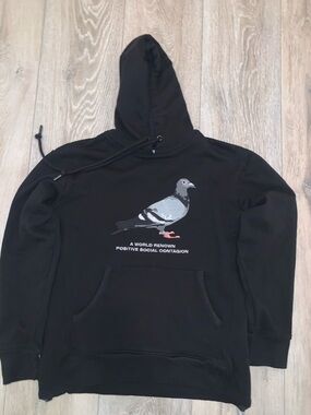 Black Staple Pigeon Graphic Hoodie Size: Small
